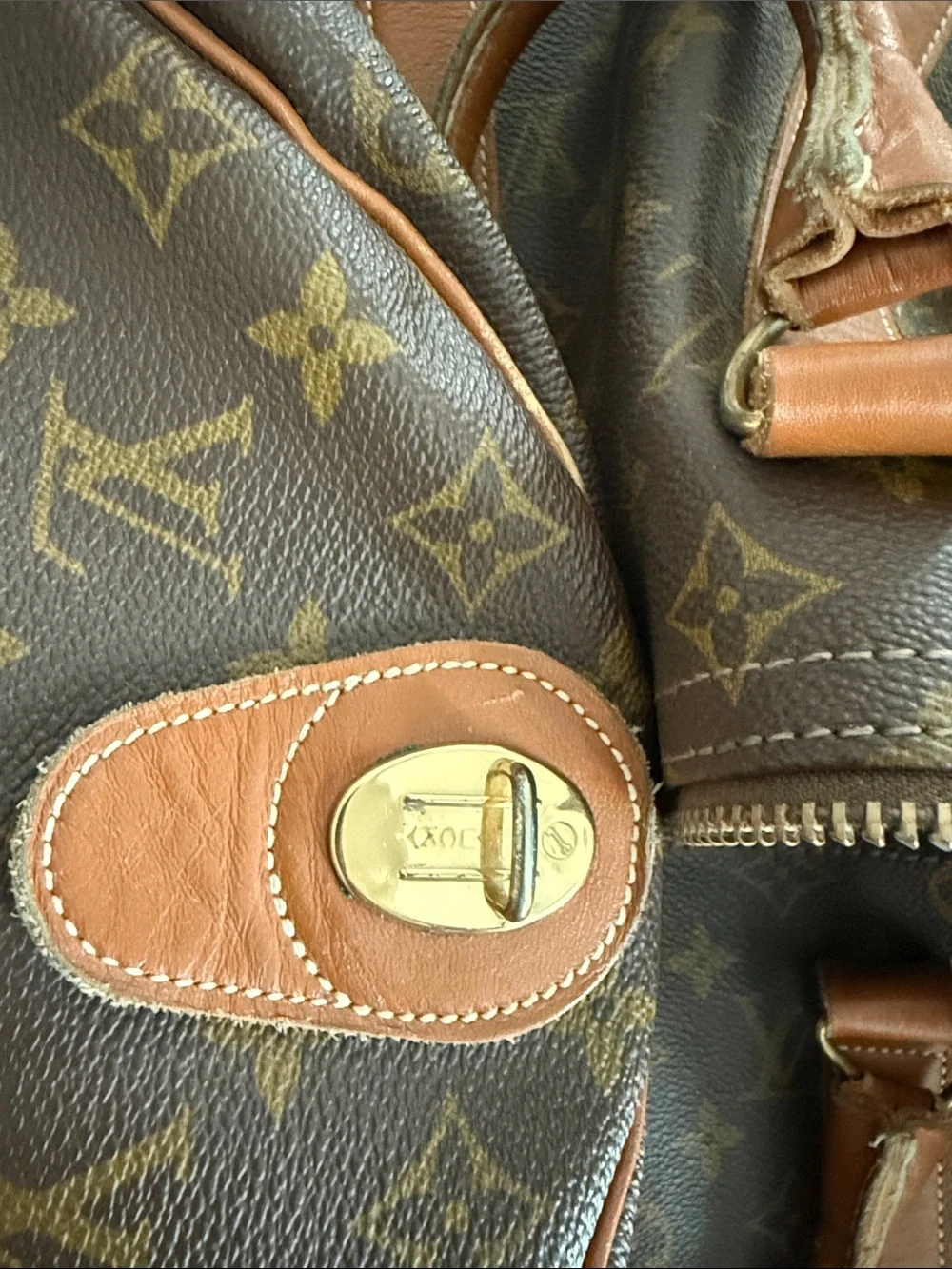 Louis Vuitton Monogram Canvas Travel Weekend Bag in Brown and Tan